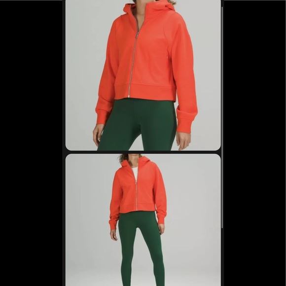 🎁LULULEMON COTTON FRENCH TERRY ZIP HOODIE/JACKET-AUTUMN RED-10/12 - Picture 5 of 16
